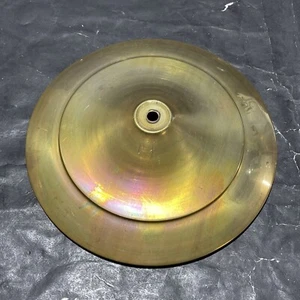 Solid Brass Spun 9 1/2 vase cap New Old Stock Unfinished - Picture 1 of 3