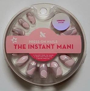 Olive & June Press-On Nails SHORT Round Groovy Swirl - Instant Mani - Picture 1 of 3