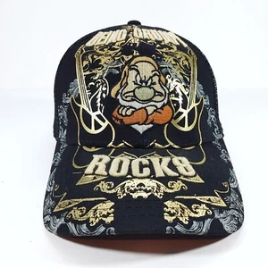 Disney Parks Grumpy Black Gold Baseball Cap Hat Trucker Being Grumpy Rocks - Picture 1 of 10