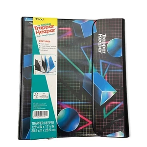 2020 NWT Trapper Keeper 3 Ring Binder Retro Style Portfolio Folder Mead Funky - Picture 1 of 6