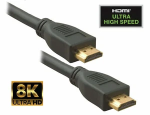 Cavo HDMI 2.1 6 piedi ultra alta velocità con Ethernet 4K 8K 10K ARC HDR Dolby Vision - Foto 1 di 3