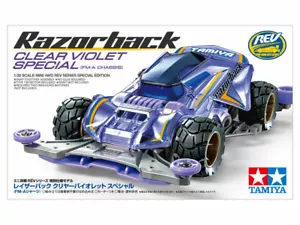 Tamiya 95524 Mini 4WD Razorback Clear Violet Special (FM-A Chassis) 1/32 - Picture 1 of 2