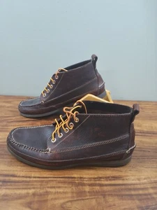 LL Bean Signature Jackman Chukka Boots Men's Size 8 D Brown Ankle Lace Up - Picture 1 of 10