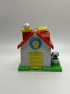 VNTG Blue-Box Toys-Made In Hong Kong-Toy House; Cat & Dog, Carry Handle Red Roof - Picture 1 of 13