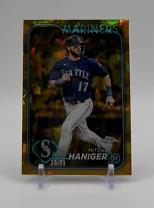 2024 Topps Chrome Sapphire #382 Mitch Haniger Gold /50 Mariners - Picture 1 of 2