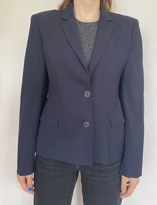 Giacca Blazer Donna HUGO BOSS Vintage in Pura Lana Vergine Tg 44 Blu - Imagen 1 de 4