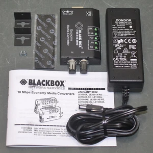 Black Box Economy Crossover Media Converter LE1505AE, Fiber Optic 10 Mbps - Picture 1 of 9