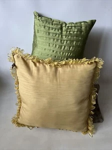 2 x cojines/almohada y cojín interior de 45 cm y 42 cm cintas plisadas - Imagen 1 de 12