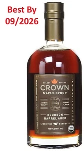 Crown Maple Pancake Syrup Bourbon Barrel Aged Limited Edition Organic 25 Fl Oz - Picture 1 of 3