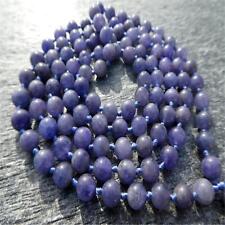 8mm Tanzanite Stone 108 Beads Mala Tassel Necklace Chakra Spiritua Retro Japa