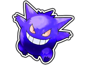 Gengar Waterproof Vinyl Sticker Decal Die-Cut - Picture 1 of 1