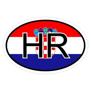 Kroatien HR - csd0316 Autoaufkleber Sticker Aufkleber KFZ Flagge - Picture 1 of 1