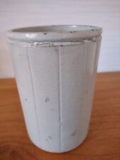 Vintage Glazed Cream Stoneware Crock Primitive & Rustic 6.25" H x 4.25" Diameter