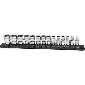Platinum Tech 99814 14pc 1/4" Dr Metric Spline Socket Set - Picture 1 of 1