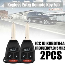 2 For 2005 2006 2007-2009 Chrysler 300 Keyless Entry Remote Car Key Fob KOBDT04A