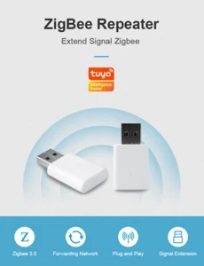 USB Tuya ZigBee 3.0 Mini Signal Amplifier Repeater Signal Range Extender Smart - Photo 1/8