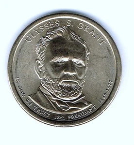 2011-P $1 Ulysess Grant Brilliant Uncirculated 18TH Presidential Dollar Coin! - Picture 1 of 3