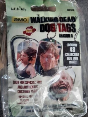AMC Walking Dead Dog Tags Season 3 2014  24 Unopened Blind Packages   TWD - image 1 of 4