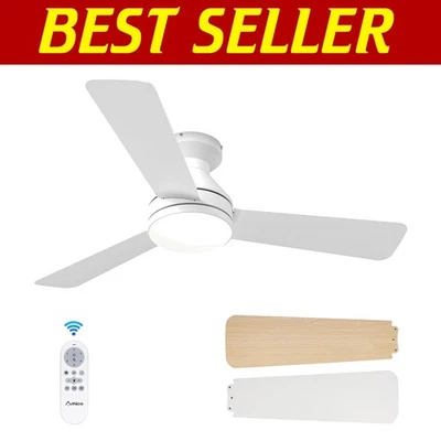 Elegant 42" Low Profile Ceiling Fan with Remote Light - Energy Efficient & Quiet - Image 1 of 4