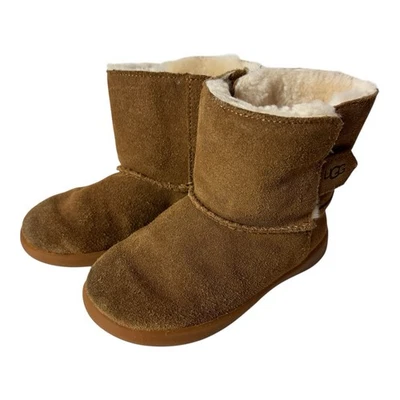 Ugg Toddlers' Keelan Chestnut suede Lined Booties Size US 8 EU 25 - Image 1 of 4
