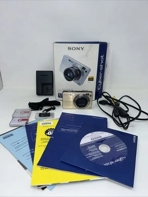 Sony Cyber-shot DSC-W150 Digital Camera Golden 2 Batteries, Like New, 2GB SD - Image 1 of 4