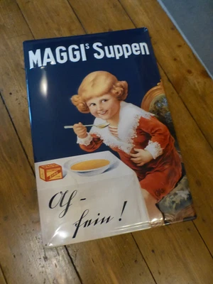 MAGGI Suppen -au fein - großes Blechschild - ca 39,5 x 59,5cm - Bild 1 von 4
