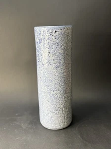 Kenneth George Cole Pottery Sanford NC White Blue Speckled Vase 10.25” Tall - Picture 1 of 12