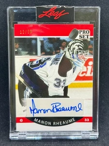2020-21 Pro Set Memories "90/91" MANON RHEAUME Red Auto Canada 12/20 A90-MR1 - Picture 1 of 2