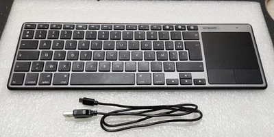 Tastiera AZERTY Bluetooth con touchpad wireless sottile in metallo Mac Air - Immagine 1 di 4