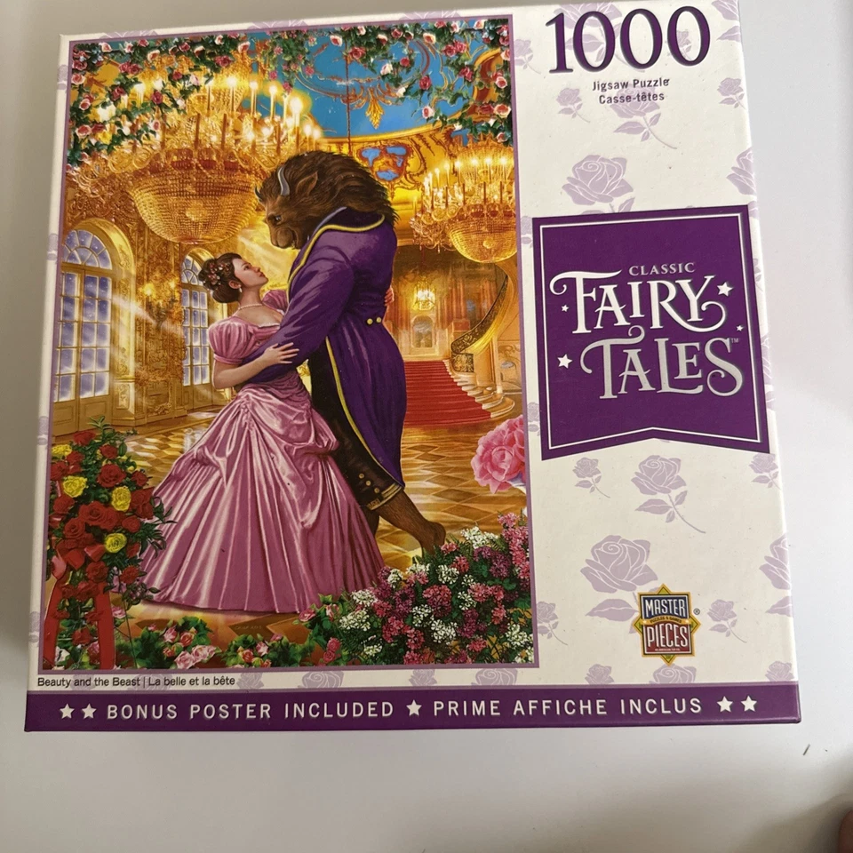 Jigsaw Puzzle 1000 Pieces Classic Fairy Tales 'Beauty & the Beast + Bonus Poster - Image 1 of 1