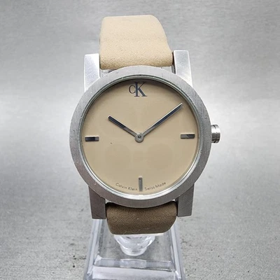 Calvin Klein Watch Women 30mm Brown Dial Silver Tone Round New Battery K7121 - Image 1 of 4