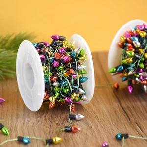 5m/Rolle bunte Birnen Schnur Girlande Weihnachtsschmuck Christbaumschmuck - Bild 1 von 24