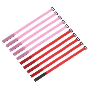 10Pcs Battery Tie Down Straps, 0.8x20" Pink/Red Nylon Hold Loop Strap - Photo 1/6