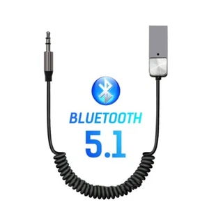 Câble adaptateur sans fil Bluetooth 5.1 récepteur dongle voiture AUX 3,5mm - Photo 1/8
