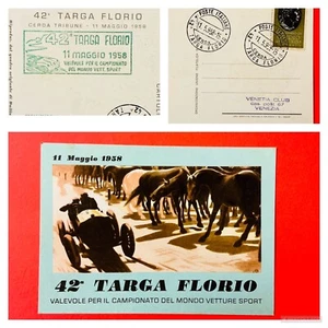 Cartolina 42 Targa Florio 1958 - Annullo Dedicato - Venezia Club - Originale - Foto 1 di 4