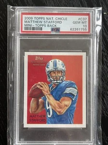 2009 Topps National Chicle Matthew Stafford MINI Topps Back Rc #/25 PSA 10 POP1 - Picture 1 of 2