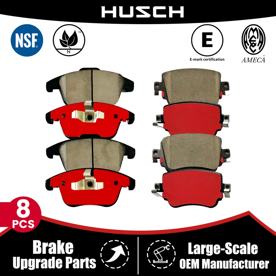 Front & Rear Low Dust Ceramic Brake Pads Fit for Volkswagen Passat 2016-2017 - Imagem 1 de 4