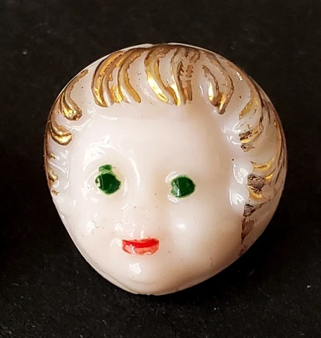 Baby Face Glass Realistic Face Vintage Button Cover