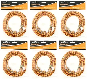 6pz Cordoncino Elastico Tirare giù Cinghie Lunghe Bungie Cords 72" Elastico Diametro 0,47" - Foto 1 di 5