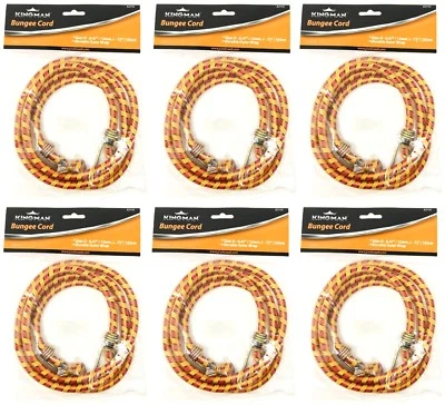 6 peças cabo elástico amarrar alças longas cordões bungie 72" elástico 0,47" diâmetro - Imagem 1 de 4