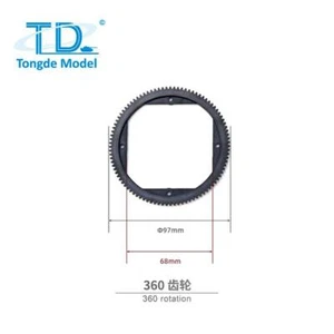 Kunststoff 360 Grad Drehgetriebe für 1/16 Tongde RC Kampfpanzer Churchill Mk.VII - Bild 1 von 1