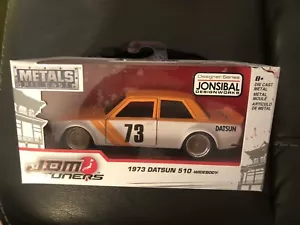 Jada JDM Tuners 1973 Datsun 510 Widebody Orange Jonsible - Picture 1 of 2