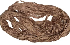 10 yards Brown color SUPER SOFT silk ribbon - Picture 1 of 2
