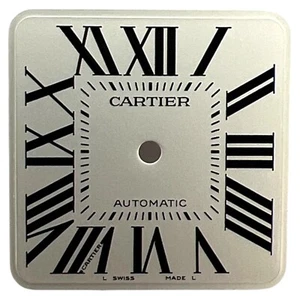 Cartier Santos 100 genuino 35,1 mm esfera romana mediana plateada W20106X8 - Imagen 1 de 4