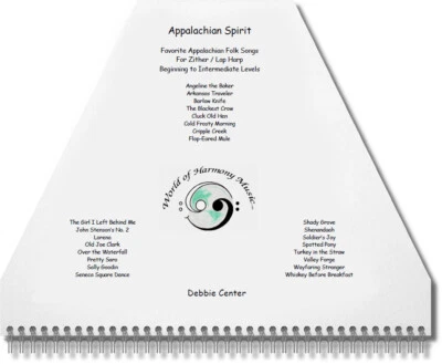 Zither Lap Harp Sheet Music ~ "Appalachian Spirit"; Appalachian Favorites - Image 1 of 4