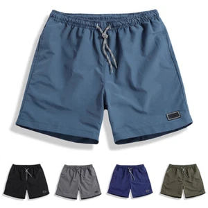 Men's Summer Beach Casual Shorts Sports Fitness Quick Dry Shorts Swimming Shorts - Picture 1 of 17