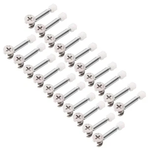 20 Sets Flat Pack Furniture Locking Cam Bolt Nut Metal Dowel Fixing Screws 35mm - Picture 1 of 9
