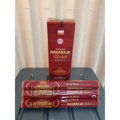 2x Palo de incienso hecho a mano Maharaja Gold Hexa contiene 20 palos de Darshan India Foto 1 de 3