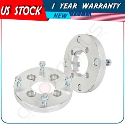 1" thick 4x110 to 4x156 12x1.25 studs silver 2 pcs wheel spacers for Arctic Cat - Image 1 of 4