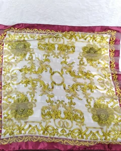 Bufanda De Colección Diseñador Elegante Alta Gama Estilo Barroco Estampado 39" Leer - Imagen 1 de 10